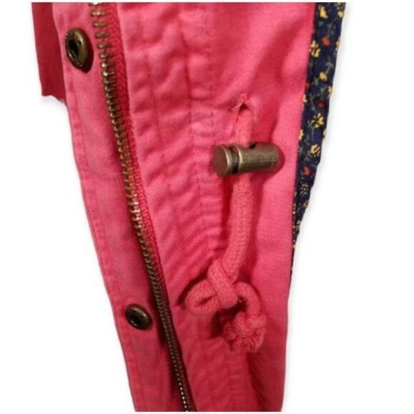 AEROPOSTALE PRINCE & FOX PINK/CORAL HOODED UTILITY JACKET SZ.S EUC. - Picture 6 of 8